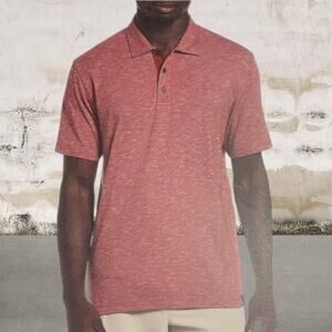 Perry Ellis Men's Short Sleeve Moisture Wicking Polo Shirt Red Size Medium